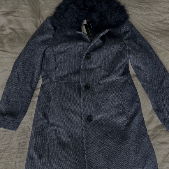 NWT Banana Republic Factory navy blue coat - Picture 6 of 7